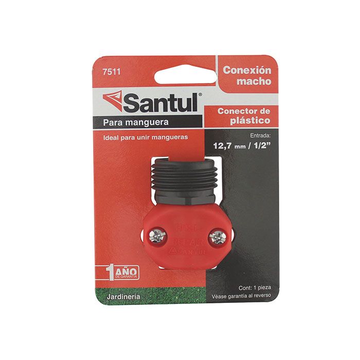 Conector Santul macho plástico p/mangueras de 1/2