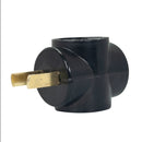 Clavija samy triple baquelita café - La nueva eléctrica