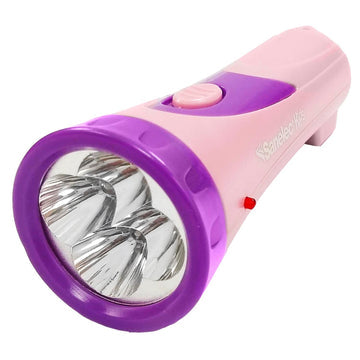 Linterna Sanelec 4 leds kids rosa/morado