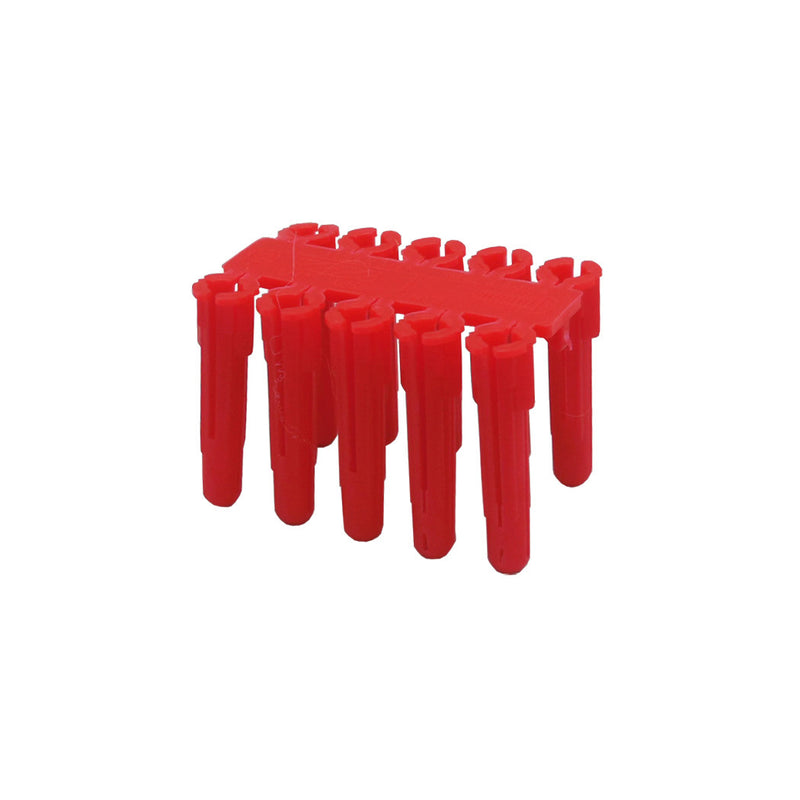 Taquete Samy plástico 1/4 rojo (c/100pz)