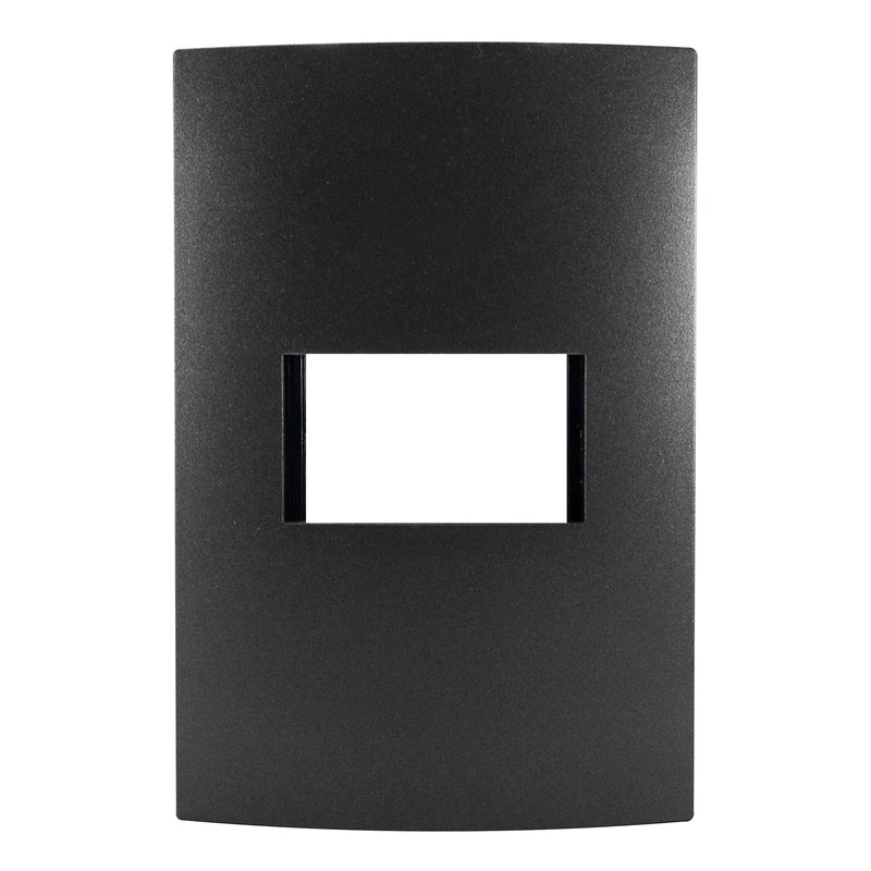 Placa Leviton modular ultra 1 Módulo anonizado oscuro