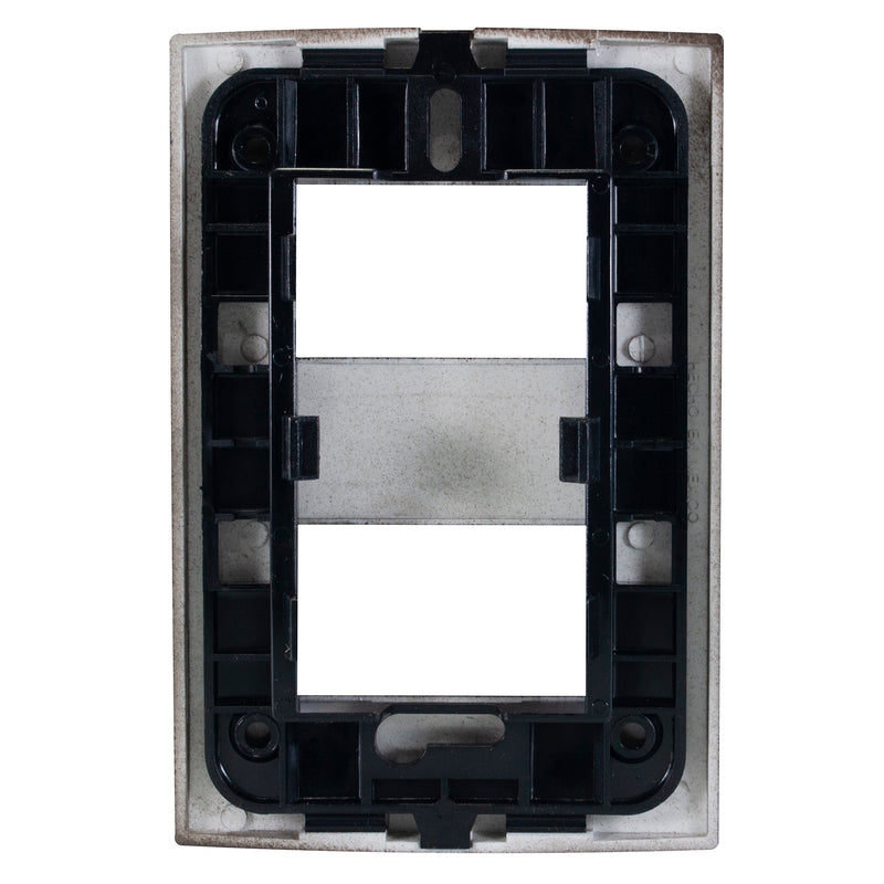 Placa Leviton modular ultra 2 Módulos anonizado oscuro