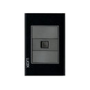 Placa Lucek conexión a módem/internet cristal espejo negro - La nueva eléctrica