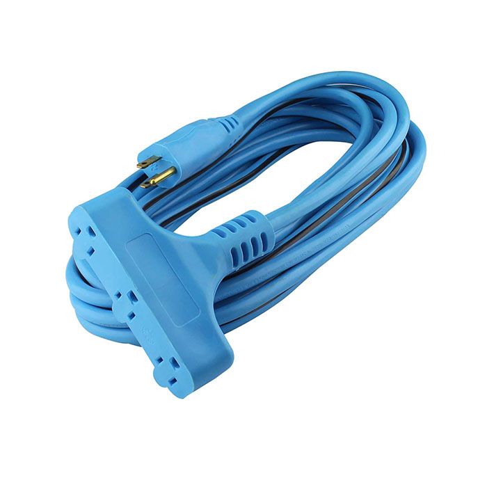 Extensión Sanelec uso rudo 7.6 mts azul 3x16