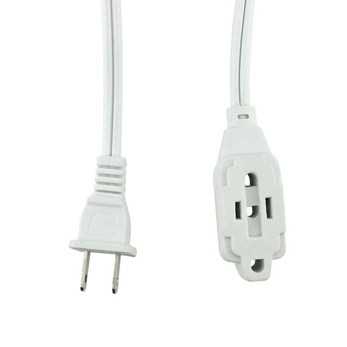 Extensión Sanelec doméstica 10 m blanca reforzada 2x18