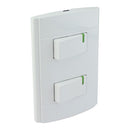 Placa Sanelec Roma con 2 apagadores sencillos - La nueva eléctrica