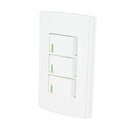 Placa Sanelec Roma con 3 apagadores sencillos - La nueva eléctrica