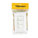 Placa Sanelec Roma con 3 apagadores sencillos - La nueva eléctrica