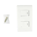 Placa Sanelec Italia con 2 apagadores sencillos - La nueva eléctrica