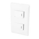 Placa Sanelec Italia con 2 apagadores sencillos - La nueva eléctrica