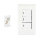 Placa Sanelec Italia con 3 apagadores sencillos - La nueva eléctrica