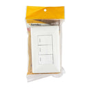 Placa Sanelec Italia con 3 apagadores sencillos - La nueva eléctrica