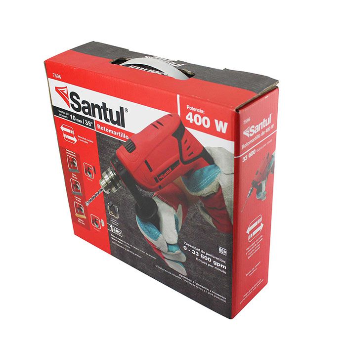 Rotomartillo Santul de 3/8 400w, velocidad variable,reversi