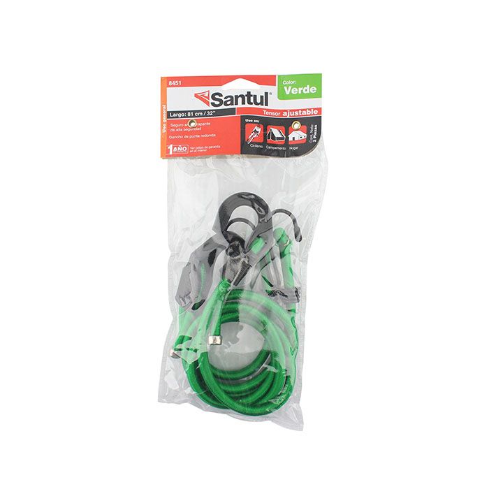 Tensores Santul ajustables 32 verde,juego 2 pz