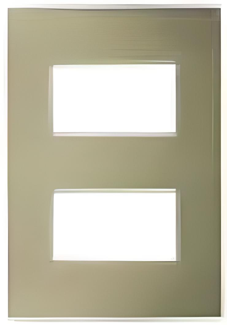 Placa Leviton modular ultra 2 Módulos champagne