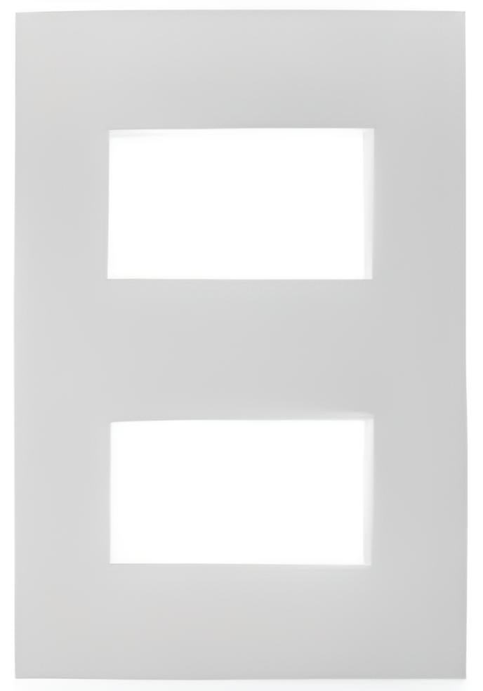 Placa Leviton modular ultra 2 Módulos blanco perlado